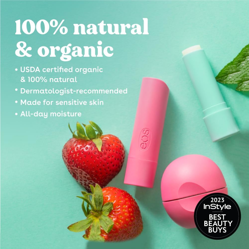 eos Sweet Mint Lip Balm sticks side view