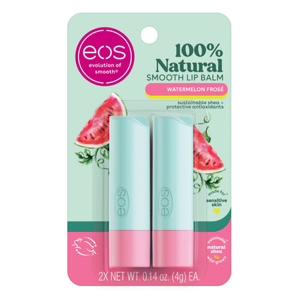 eos Watermelon Frosé Lip Balm front view with packaging