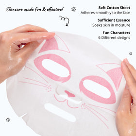 Epielle Character Face Mask narwhal design on model