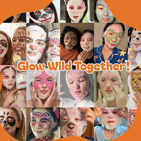 Epielle face masks arranged for a spa party setting