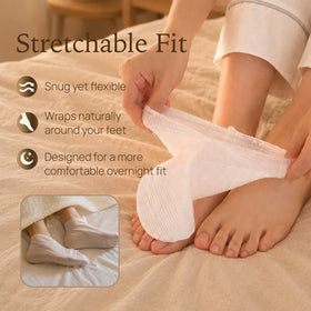 Epielle foot mask in use on feet