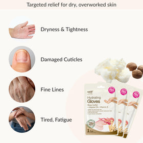 Epielle Hydrating Hand Mask gloves being worn