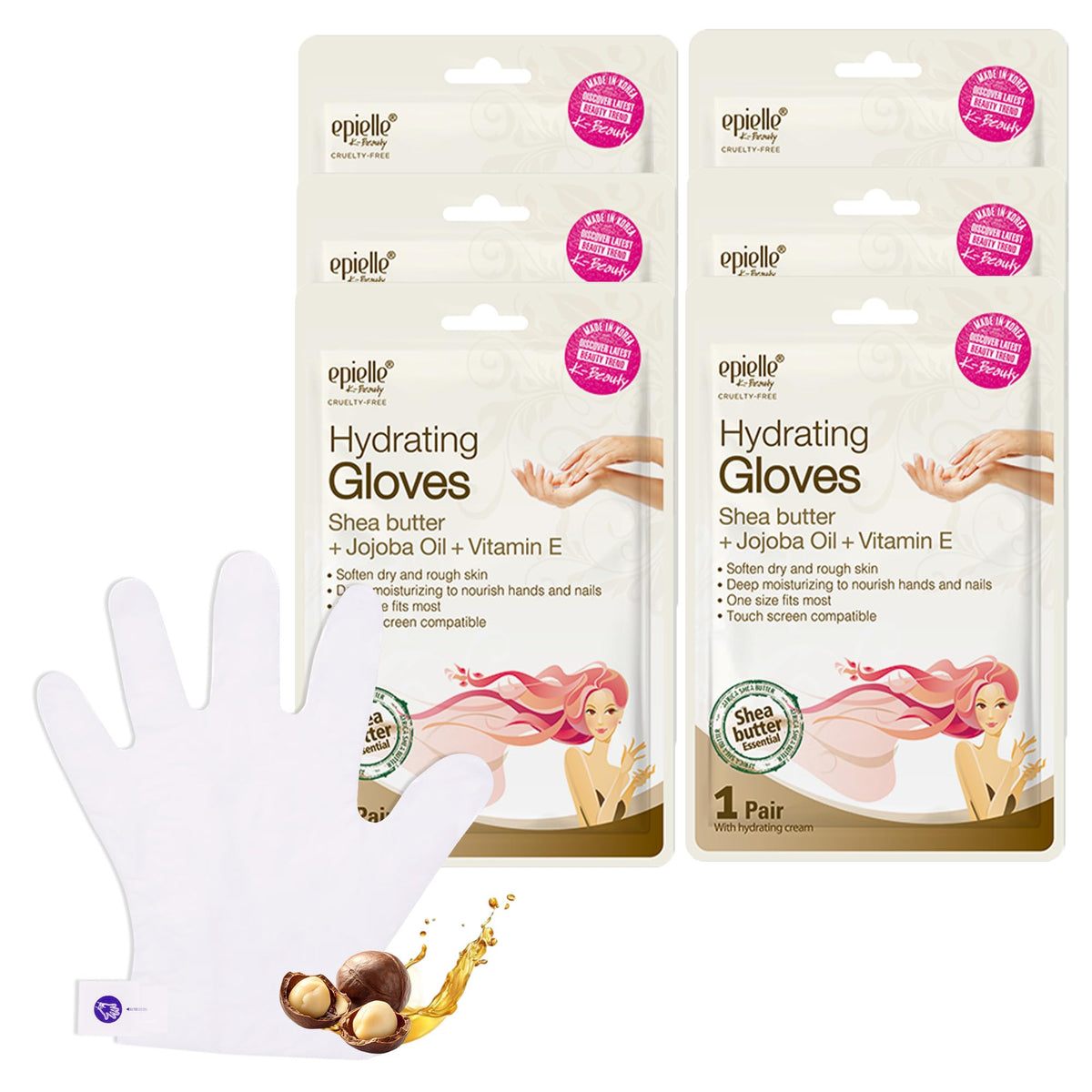Epielle Hydrating Hand Mask packaging front view