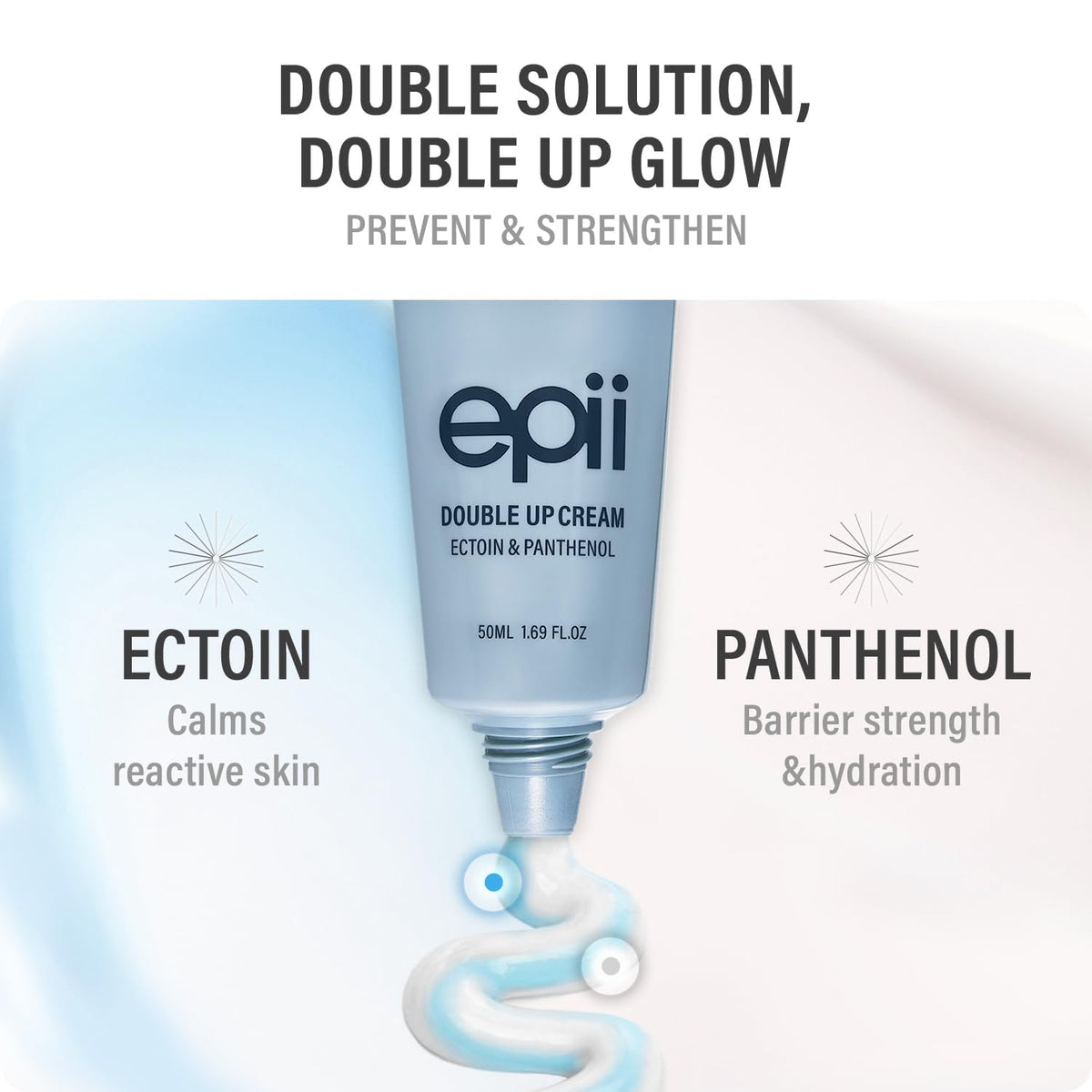 epii Double Up Cream back view showing ingredients