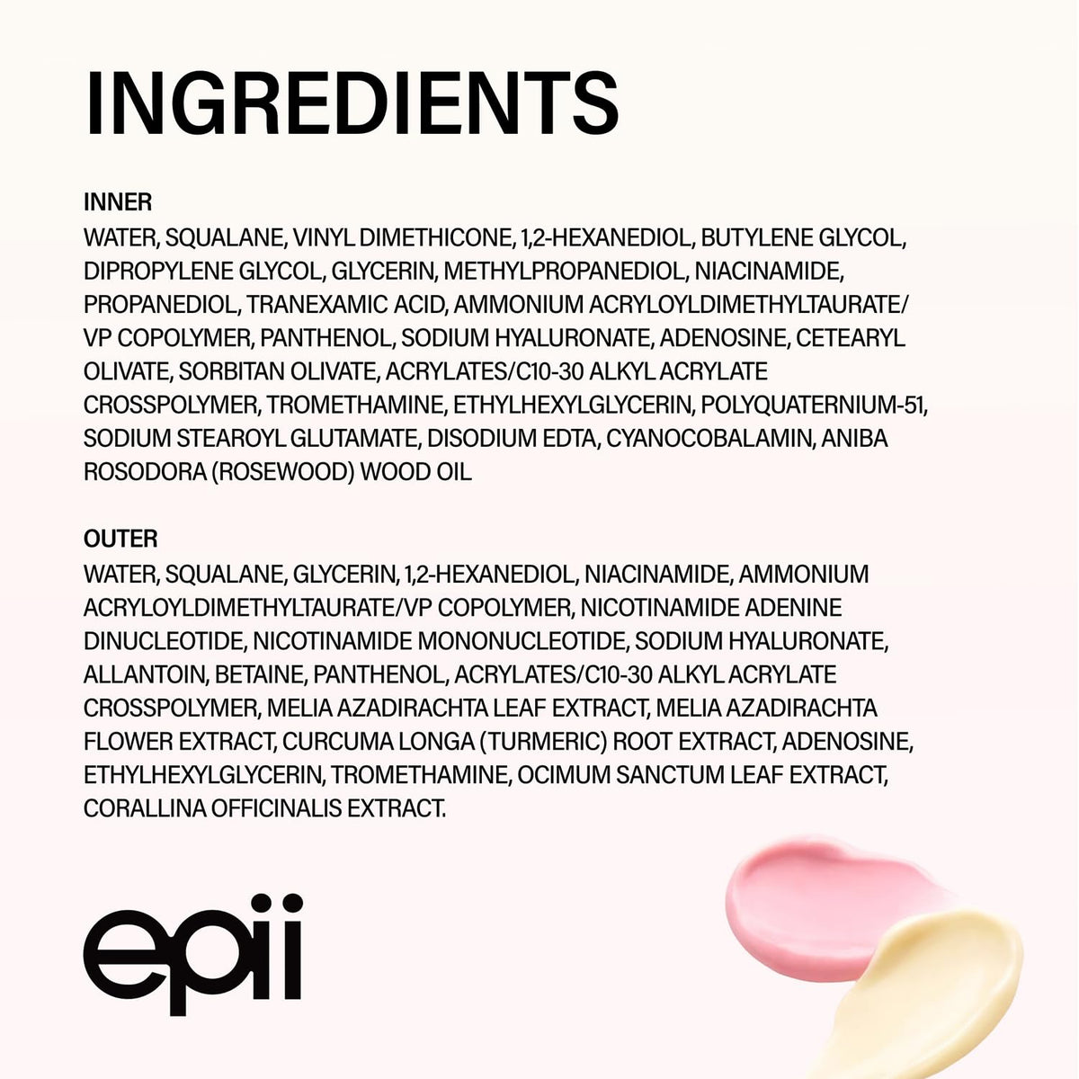 epii Double Up Cream being applied to face