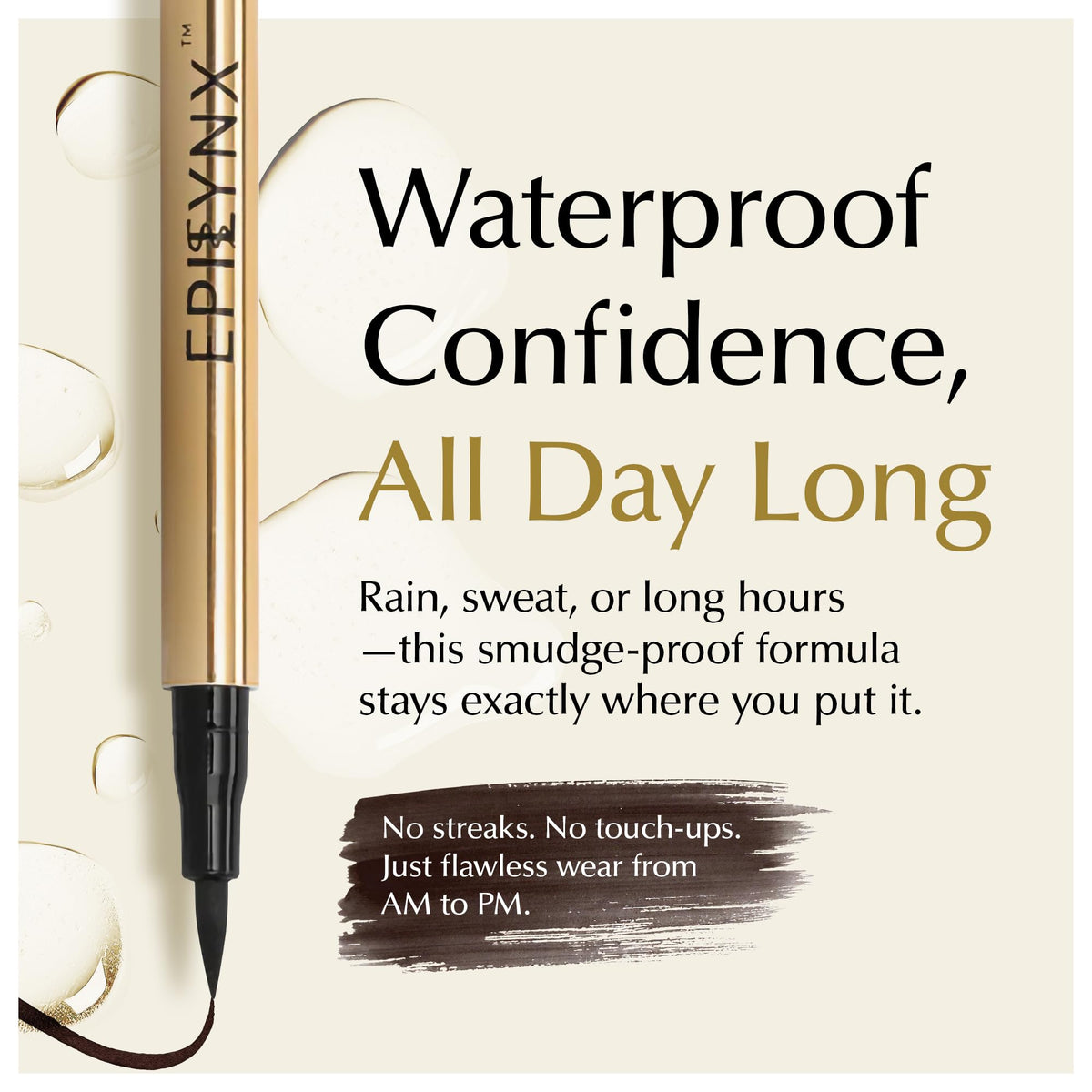 EPILYNX Liquid Eyeliner Waterproof Vegan Brown 2mL packaging