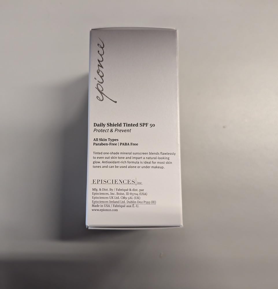 Epionce Daily Shield Tinted SPF 50 with a natural background
