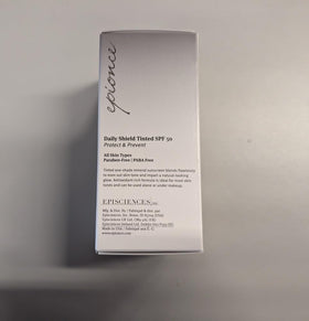 Epionce Daily Shield Tinted SPF 50 with a natural background