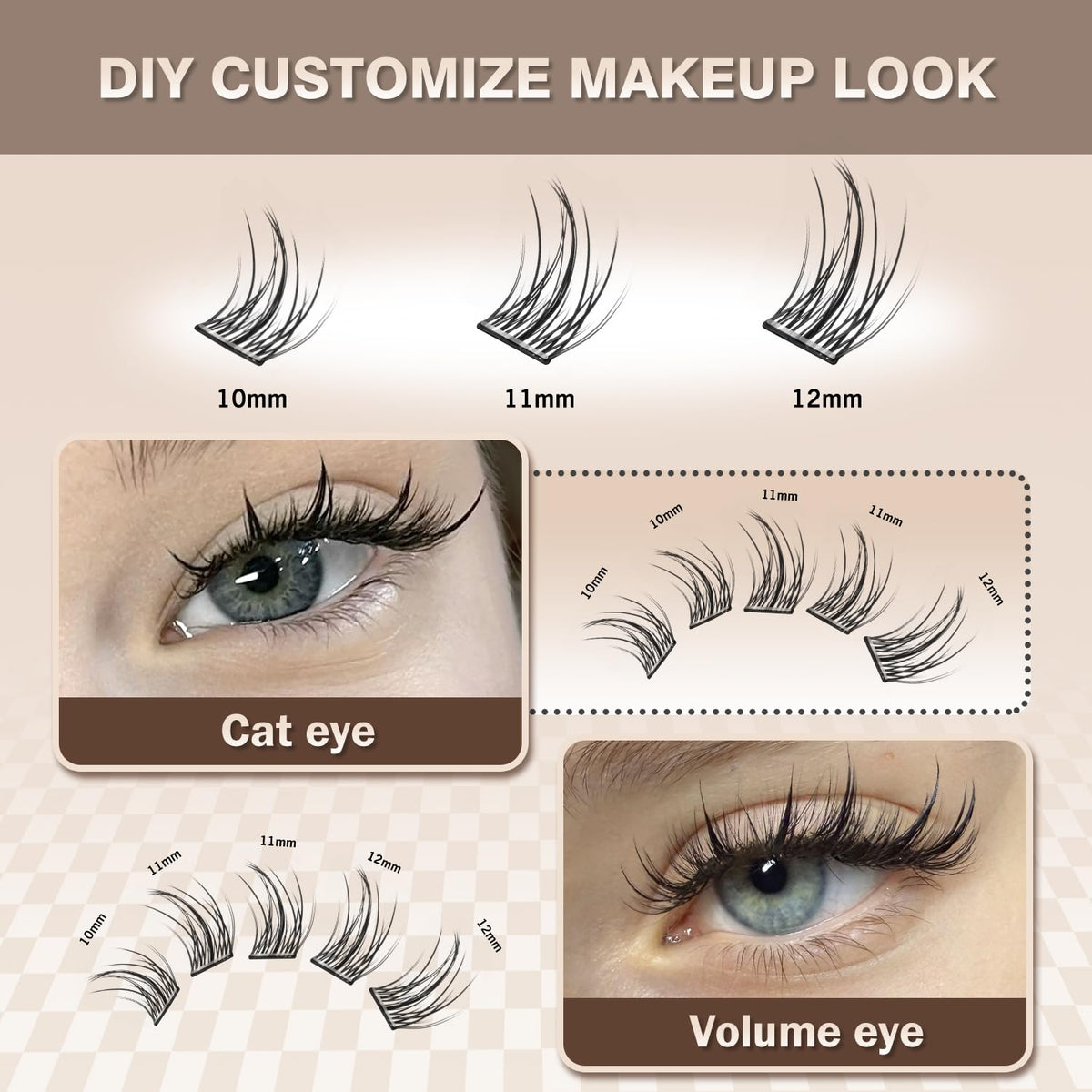 EPUDY FIHSALA Spike Lash Clusters in natural light