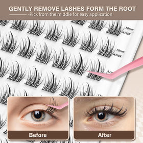 EPUDY FIHSALA Spike Lash Clusters with included tweezers