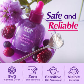 EQQUALBERRY Bakuchiol Plumping Face Serum 30ml lifestyle scene