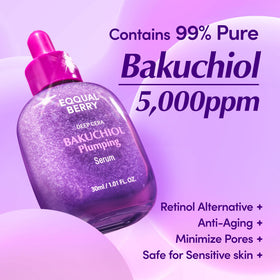 EQQUALBERRY Bakuchiol Plumping Face Serum 30ml side view