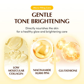 EQQUALBERRY Collagen Glow Up Mask in use with glowing skin