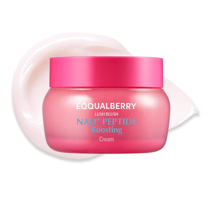 EQQUALBERRY NAD+ Peptide Cream front view with pink packaging
