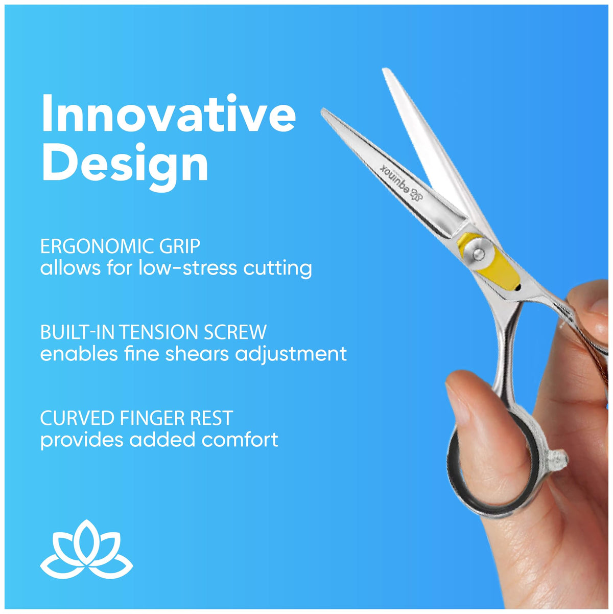Equinox Hair Cutting Scissors 6.5 inch in use