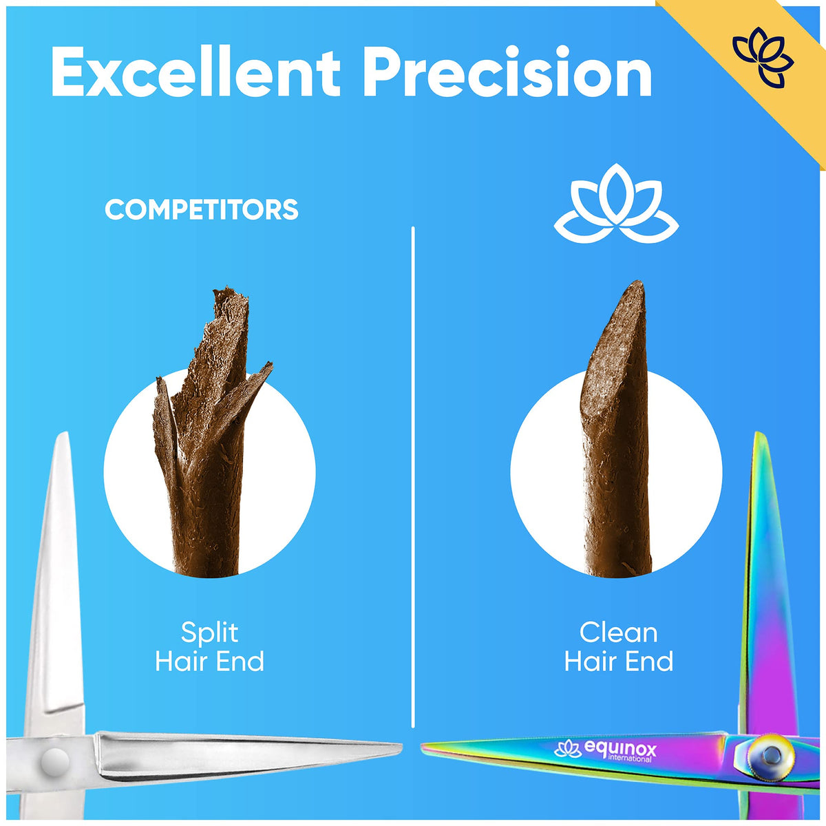 Equinox Hair Scissors 6.5 inch vacuum-sealed packaging