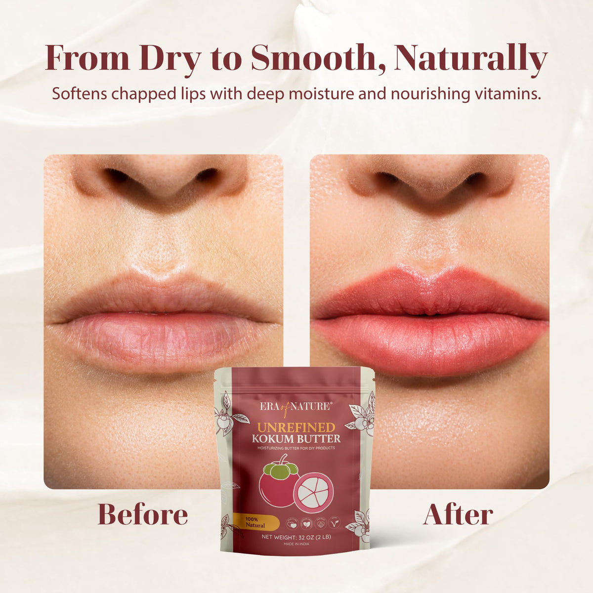 era of nature Kokum Butter Raw 16 oz in a DIY skincare setting