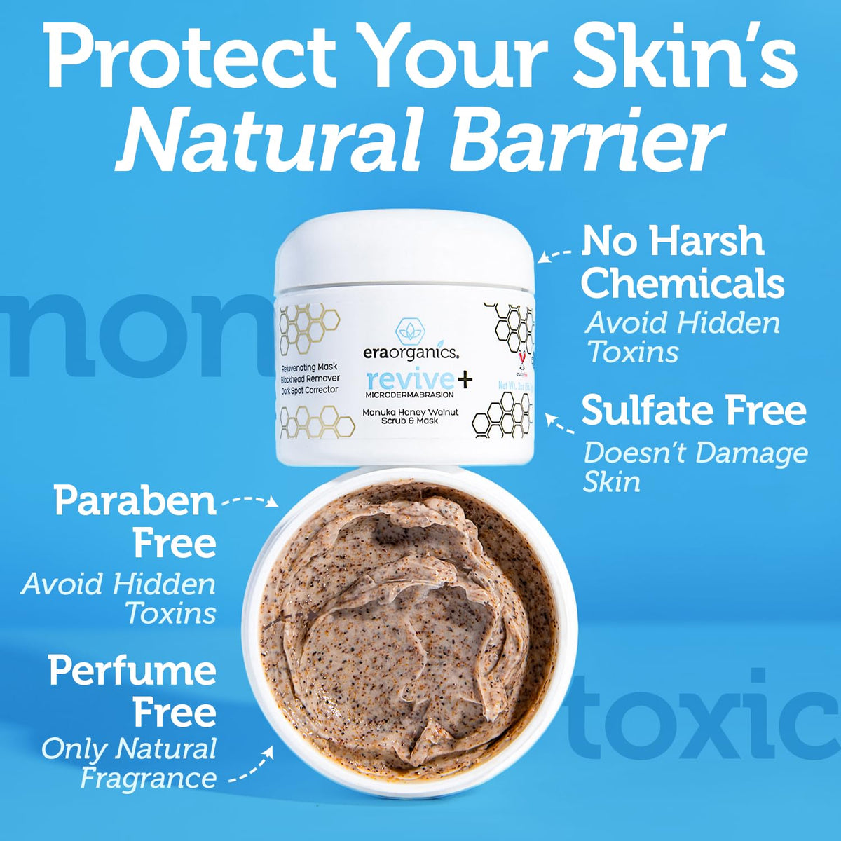 Era Organics Manuka Honey Exfoliating Facial Scrub with natural ingredients