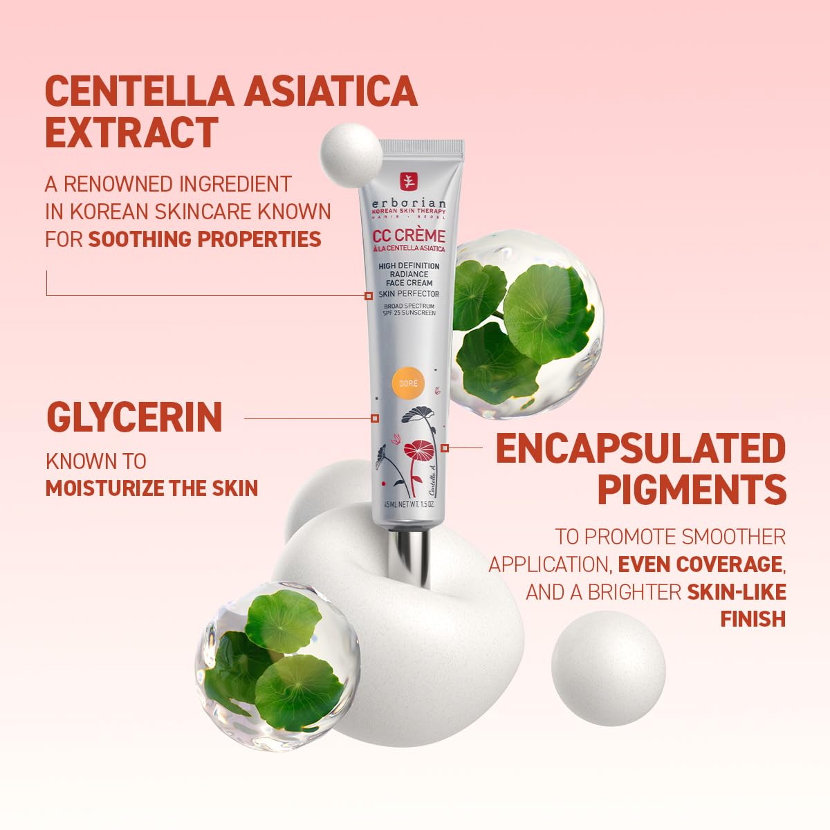 Erborian CC Cream Clair product cap open