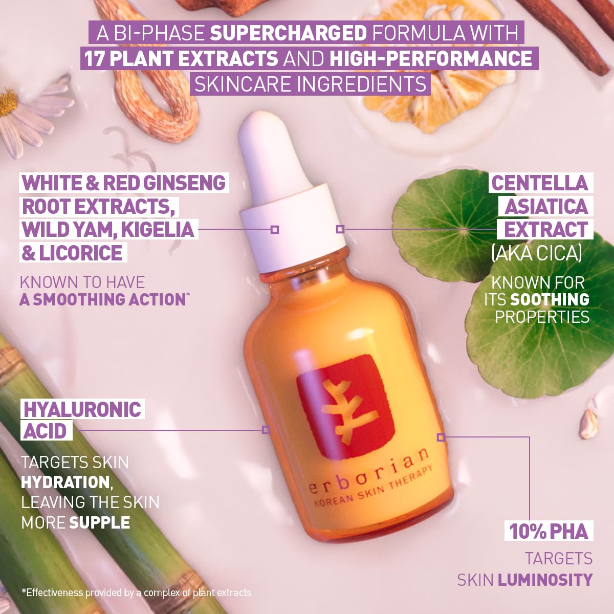Erborian Multi-Perfecting Milky Night Serum side view with cap