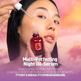 Erborian Skin Therapy Multi-Perfecting Bi-Phase Night Oil-Serum texture demonstration