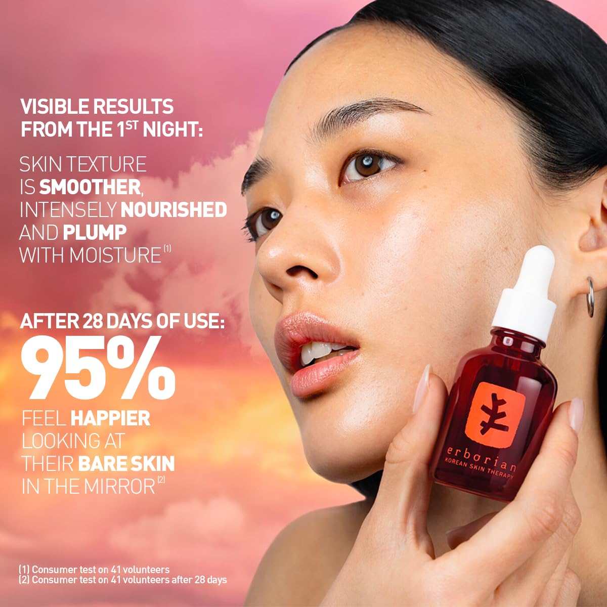 Erborian Skin Therapy Multi-Perfecting Night Oil-Serum application on skin