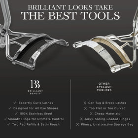 Ergonomic grip of Brilliant Beauty Eyelash Curler