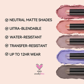 Erinde Cream Matte Eyeshadow Stick Gray Brown close-up