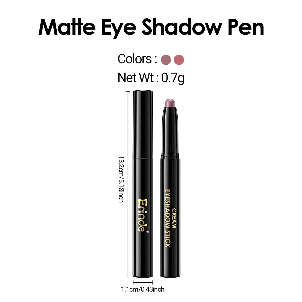 Erinde Smoky Mauve Eyeshadow Stick with makeup brush