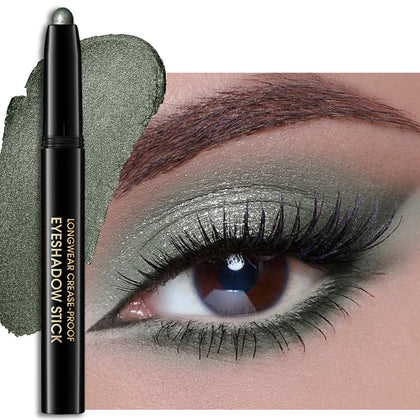 Erinde Waterproof Cream Eyeshadow Stick Dark Green Shimmer front view