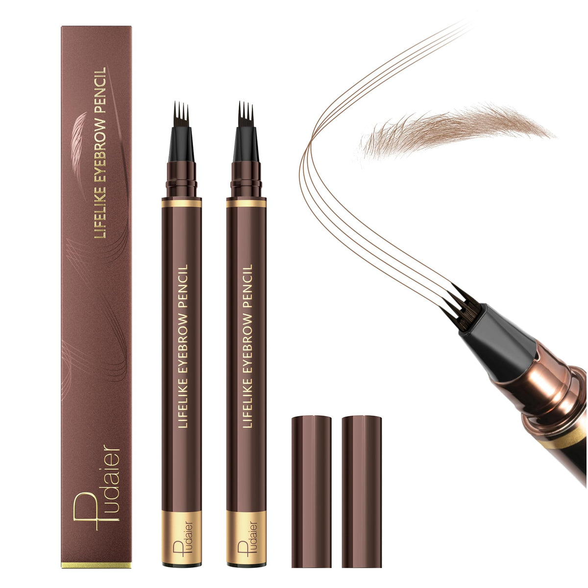 Espoce Eyebrow Pen 2 Pack Light Brown front view