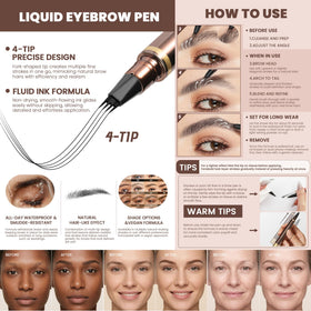 Espoce Eyebrow Pencil showing 4 tip design for precision