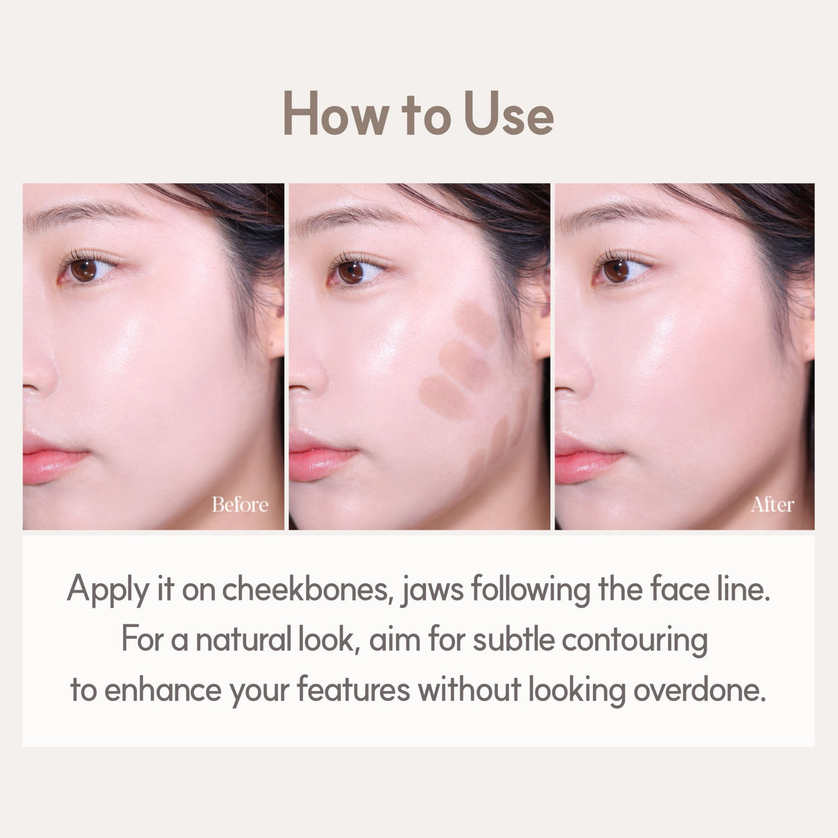 Espoir Be Glow Shading Stick Contour #1 Neutral Gray in hand
