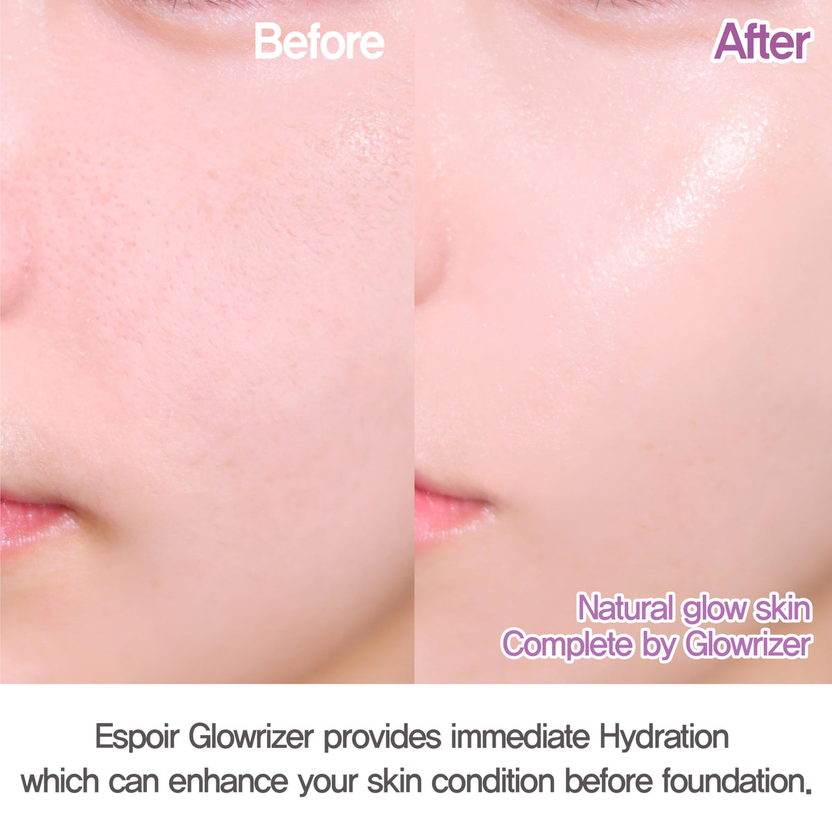 Espoir Glowrizer Face Primer texture on hand showing smooth application
