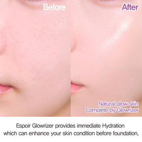 Espoir Glowrizer Face Primer texture on hand showing smooth application