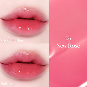 Espoir Lipstick Nowear Balming Glow #6 New Rose texture on lips