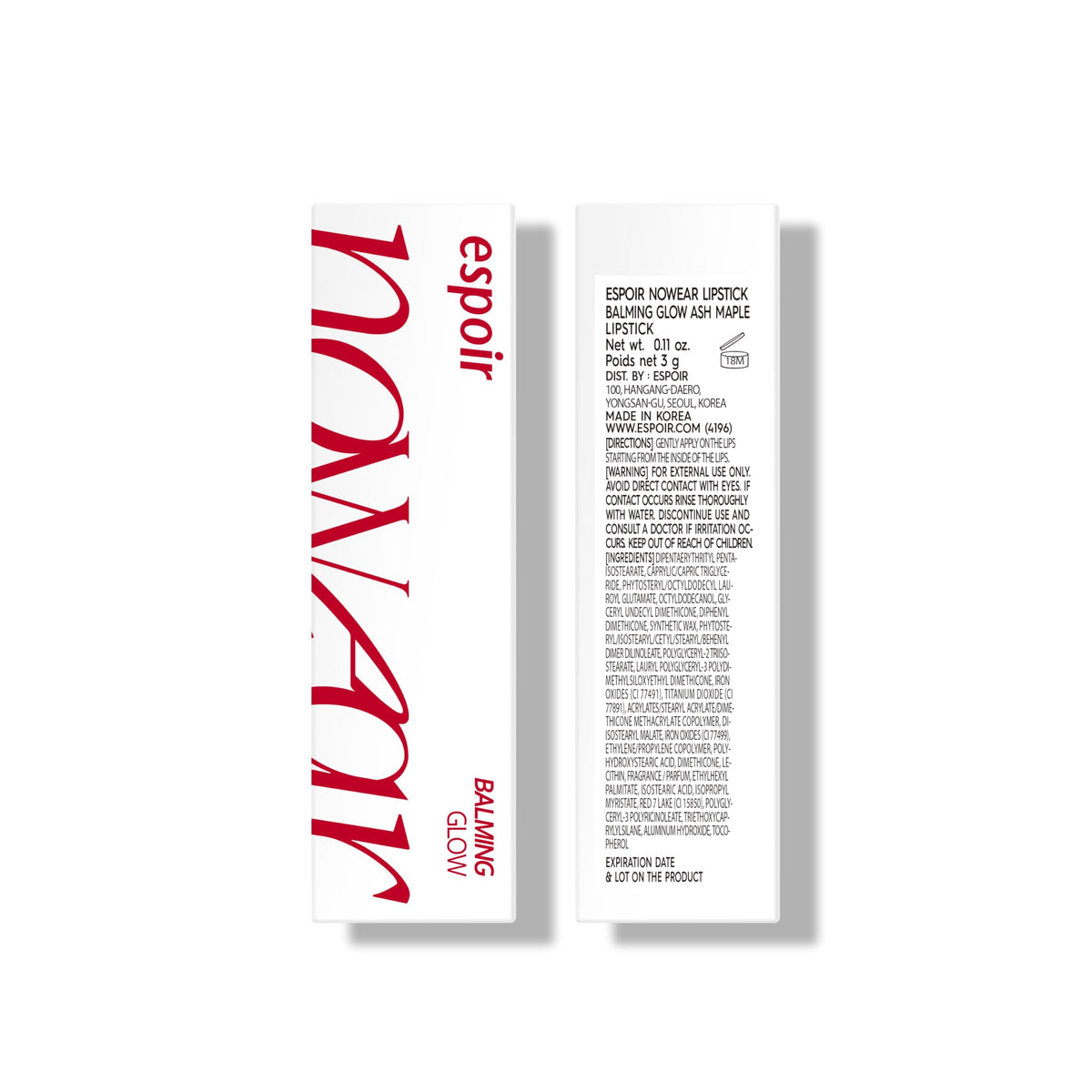 Espoir Lipstick Nowear Balming Glow #7 Ash Maple lifestyle shot