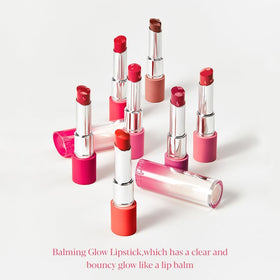 Espoir Lipstick Nowear Balming Glow #7 Ash Maple on a vanity