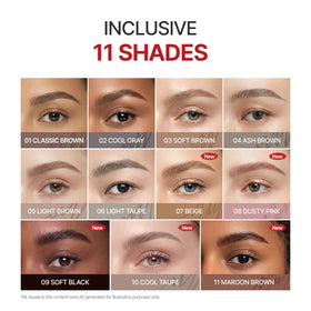 Espoir The Brow Balance Pencil #3 Soft Brown with brush and pencil tip