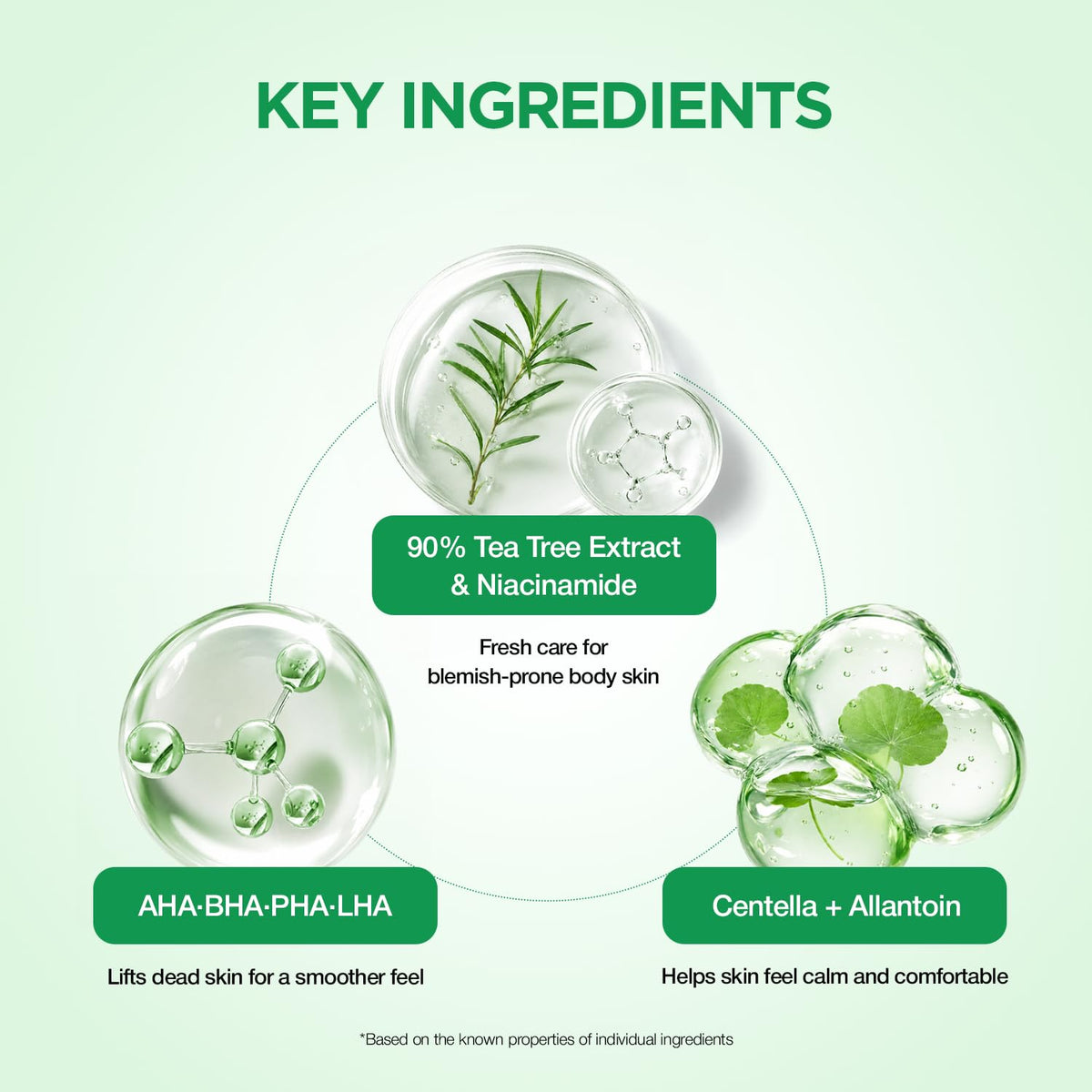 ESSENHERB Tea Tree 90 Clear Body Mist close-up of spray action