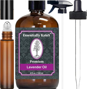 Essentially KateS Lavender Oil front view with glass dropper
