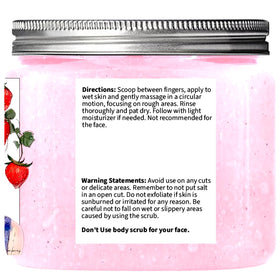 Essentially KateS Strawberry Ice Cream Body Scrub in a spa setting