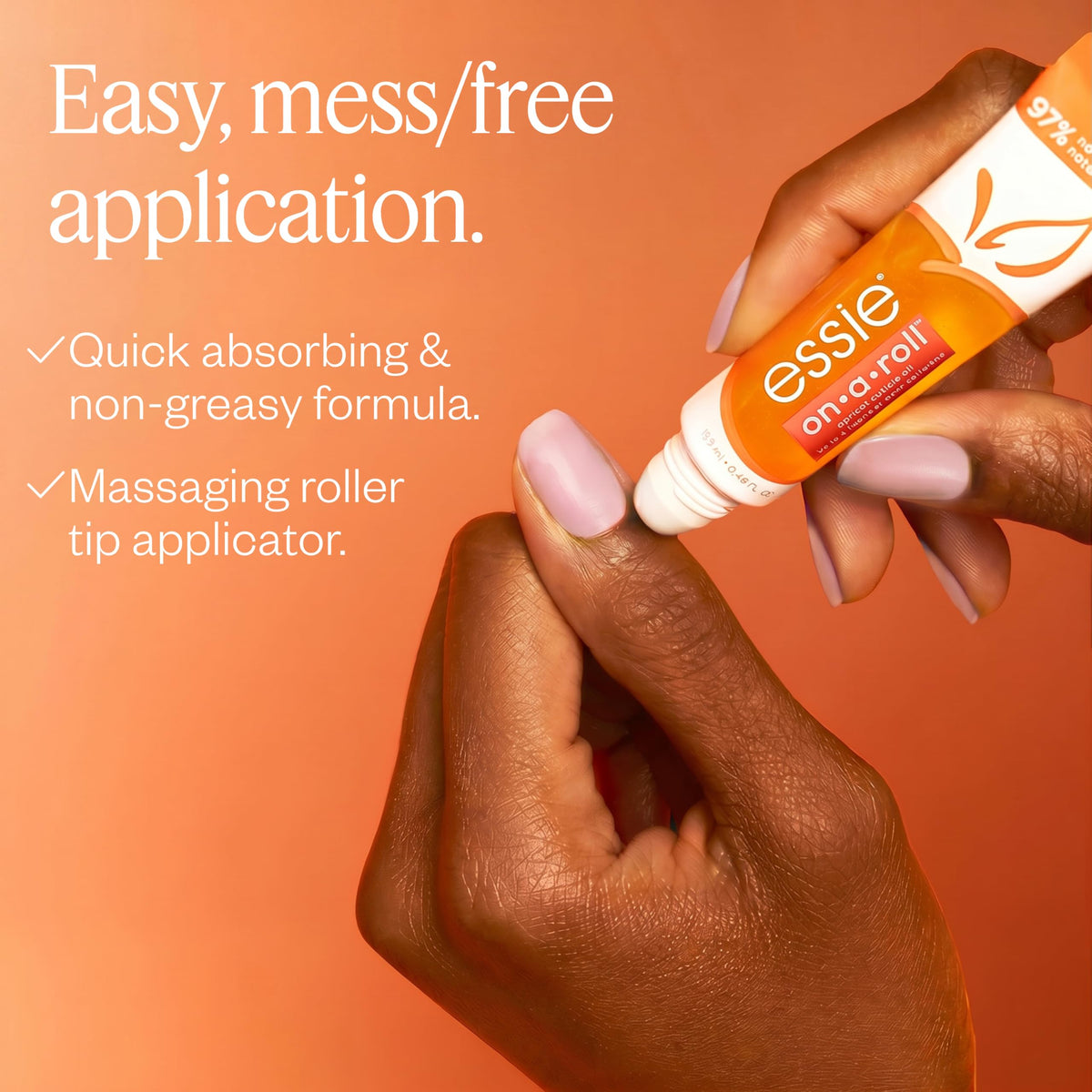 essie Apricot Cuticle Oil close-up of applicator