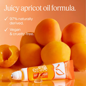 essie Apricot Cuticle Oil in use on nails