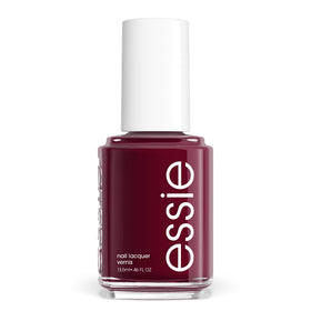 essie Bahama Mama deep plum nail polish bottle front view