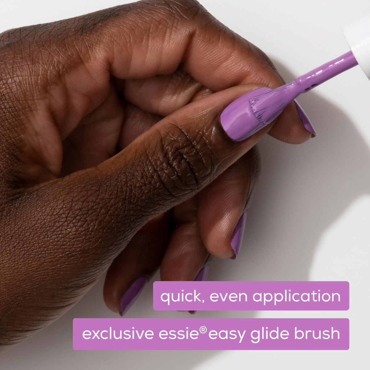 essie Cool and Collected nail polish bottle side view