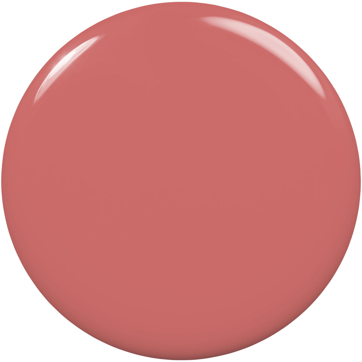 essie Coral Nail Polish bottle side view with easy glide brush