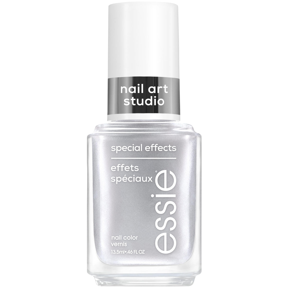 essie Cosmic Chrome Silver Nail Polish bottle front view