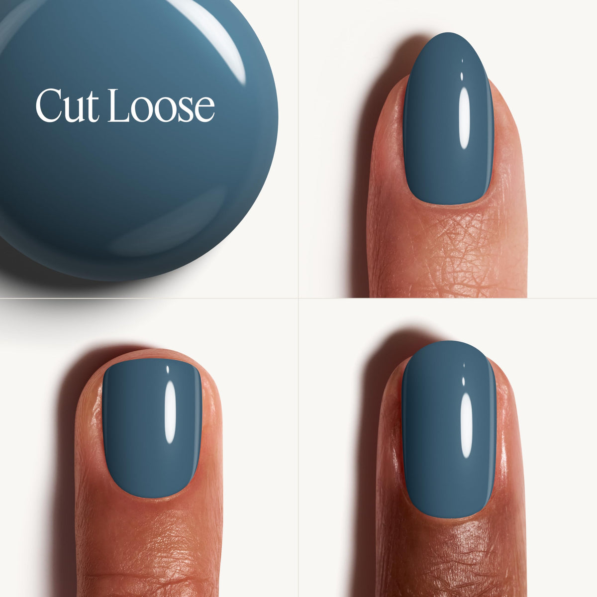 essie Gel Couture Long-Lasting Nail Polish blue bottle side view