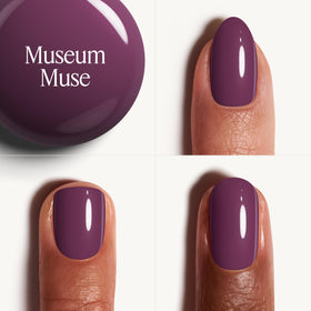 essie Gel Couture Long-Lasting Nail Polish Deep Plum bottle with brush